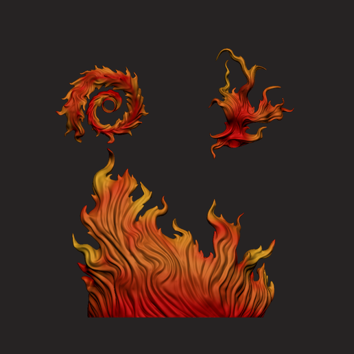 🔥 Fire effect 1/12 scale Vtoyz・ STL File for 3D printing・Cults