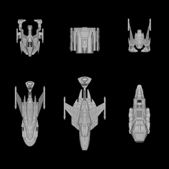 __preview.png Free STL file FASA Klingon Non-combatants: Star Trek starship parts kit expansion #24・3D printer design to download