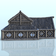 46.png Large medieval house with multi-floored thatched roof (8) - Warhammer Age of Sigmar Alkemy Lord of the Rings War of the Rose Warcrow Saga