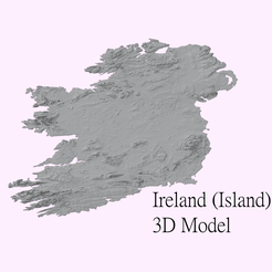 ireland.png Fichier STL Irlande (Île)・Plan imprimable en 3D à télécharger