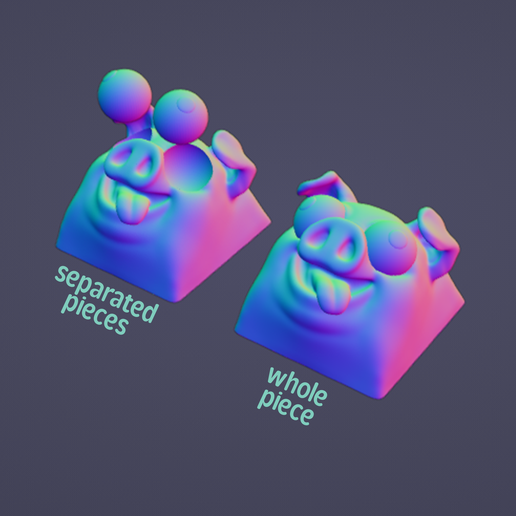 pic4.png 🐷 Свинка - Derpy Eyes Artisan Keycap 🐷