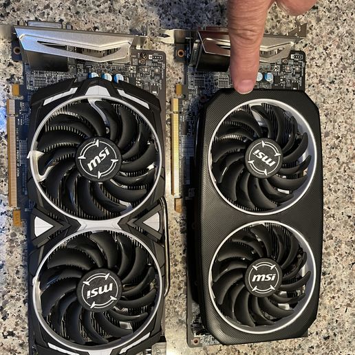 🔌 MSI RX580 OC broken fan shroud replacement.・ STL File for ・Cults