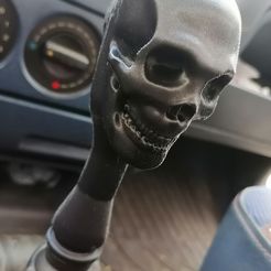 skull-head.jpg STL file gear lever / gearshift・3D printer design to download, Nyima