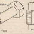 schematic.jpg hexagonal nut and bolt - metric