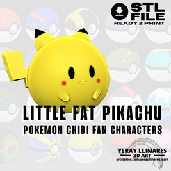1.png Archivo STL PokeMuñeco Pikachu Chibi Character Pokemon・Objeto imprimible en 3D para descargar