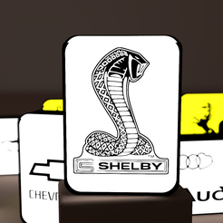 SuperSnakeSleeveDisplay.png Бесплатный STL файл Shelby Super Snake Sign SLEEVE ONLY・Модель для загрузки и 3D-печати
