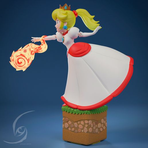 32.jpg Princesa Peach - STL 3D Print Figure