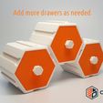 the-hive-evo-modular-drawer-system-3d-model-stl-5.jpg Fichier STL Le HIVE Evo - Système de tiroirs modulaires・Objet imprimable en 3D à télécharger