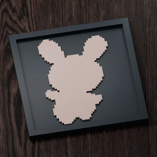 Spinda - Pokemon Silhouette Frame | Gen 5 sprite style | STL