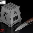 105-5.jpg Portable Camping Wood Stove DXF File,Firebox Plan BBQ,Collapsible Fire Pit,Functional