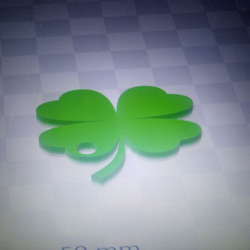 saint patrician trefoil keychain 3D model