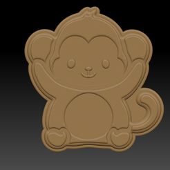 monito.jpg Файл STL MONKEY - MOLD BATH BOMB, SOLID SHAMPOO・Дизайн 3D принтера для загрузки