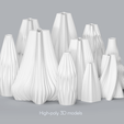 C_All_Render.png Niedwica Vase Set C_1_10 | 3D printing vase | 3D model | STL files | Home decor | 3D vases | Modern vases | Floor vase | 3D printing | vase mode | STL  Vase Collection