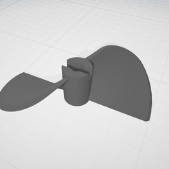 propeller2.png STL file Two blades rc propeller boat・3D printer design to download