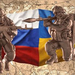 jpg_1.jpg Free STL file Russian and Ukrainian soldiers miniatures PACK・3D printer model to download