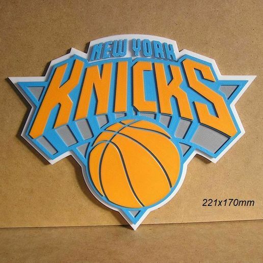 🆕 New York Knicks, shield, sign, lettering, print3d, competition, court ...