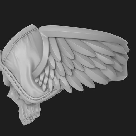 untitled.28.jpg Anillo de calavera con alas Modelo 3D