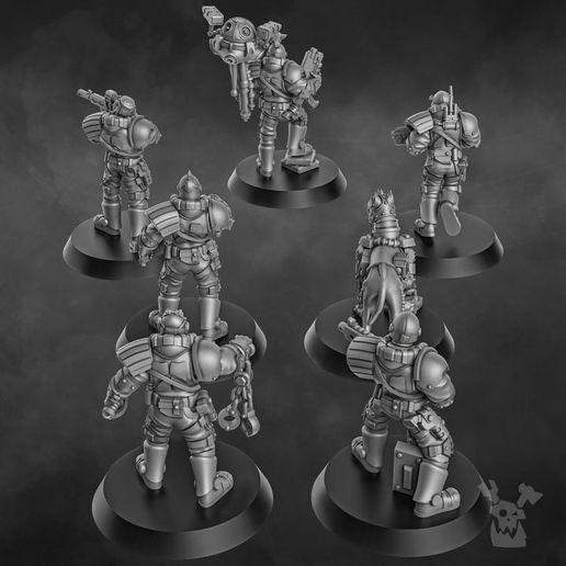 🔮 Metal Militia Brigade (part 2)・ 3D File for 3D printing・Cults
