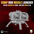 SCRAP IRON MISSILE LAUNCHER FAN ART INSPIRED BY SCRAP IRON GUN FROM Gi JOE jest | Scrap Iron fan art Big Gun for action figures