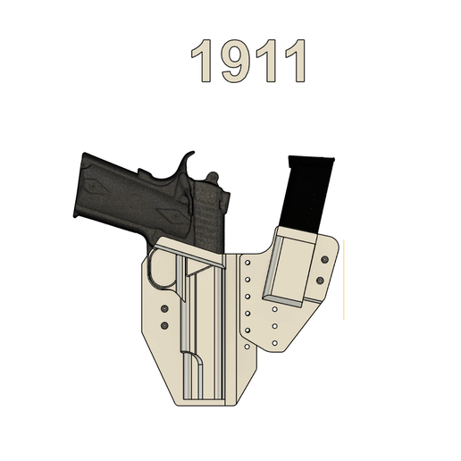 1911 No Rail Sidecar Holster Mold With AMG