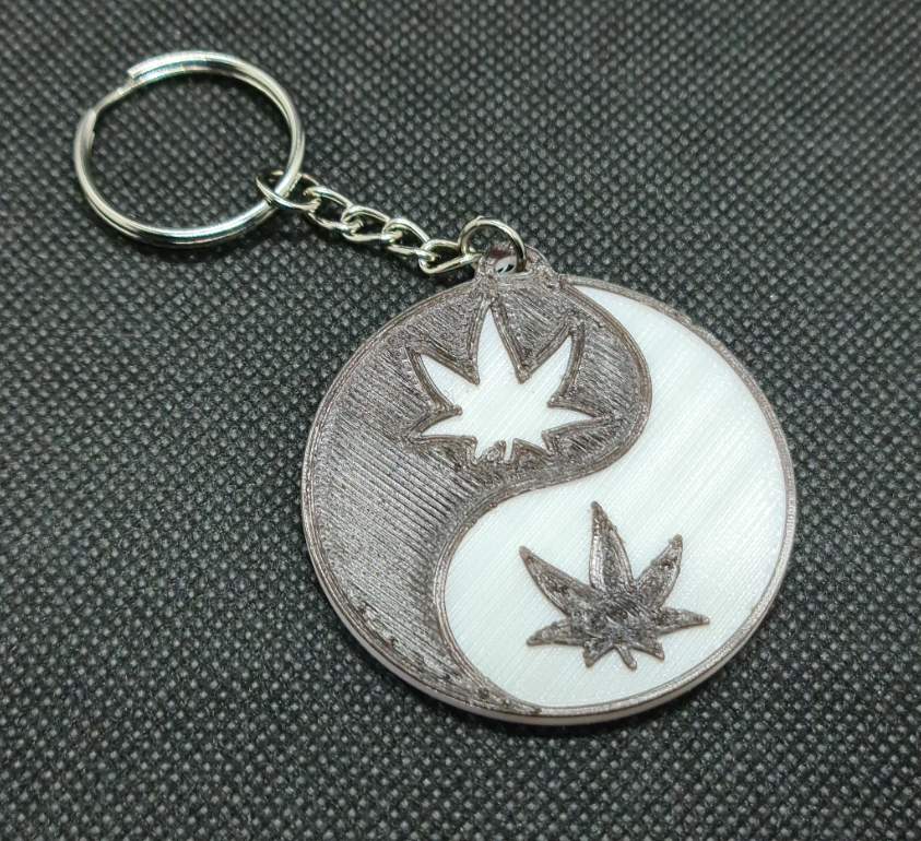 ying yang maria01.png STL-Datei keychain ying yang marijuana herunterladen • 3D-druckbare Vorlage, 3dMestres