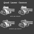 Quad Laser Cannon without gun shield Renault Pattern Support Weapons Compilation - presupported