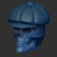 Shop3.jpg Skull with Irish cap, hollow inside, closed eyes