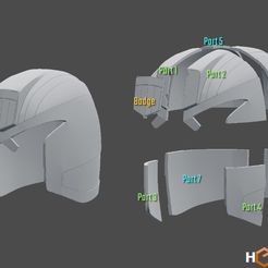dreddassy.JPG STL-Datei Judge Dredd Helmet・3D-Druck-Idee zum Herunterladen