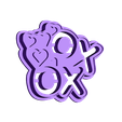OogiMe_-_XOXO.STL Cortador de galletas XOXO
