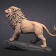 lion.423.jpg Growling Lion 3D print model