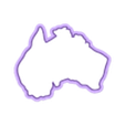 australia 3.75in.stl 4 sizes - Australia Shaped Cookie Cutter - SHARP cutting edges - So Versatile!