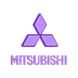 mitsubishi logo_stl.stl mitsubishi logo