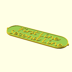 myfile.png Free 3D file TZT's Customizer Label with 2 lines・3D print design to download
