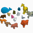 1.png Set of 15 animal mid-detailed 3D models