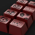 naruto-keycaps.png Mangekyo sharingan Naruto themed Artisan keycap set