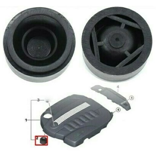 BMW Rubber Engine Cover Bracket (TPU) 3D model