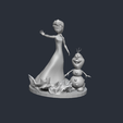 ZBrush Document.png elsa and olaf frozen