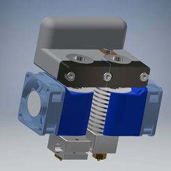 Extruder_Assembly_Dual_-_piezo.jpg Hypercube Dual Hotend holder with adjustment