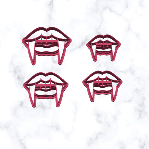 Vampire Fangs Cutter For Polymer Clay Earrings 3D model