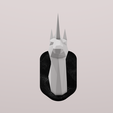 IMG_3802.png Unicorn Head Trophy Low Poly with Backplate