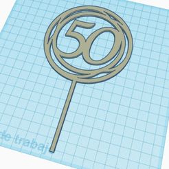&) Fichier STL TOPPER 50 ANS・Objet pour imprimante 3D à télécharger, impresiones3direct