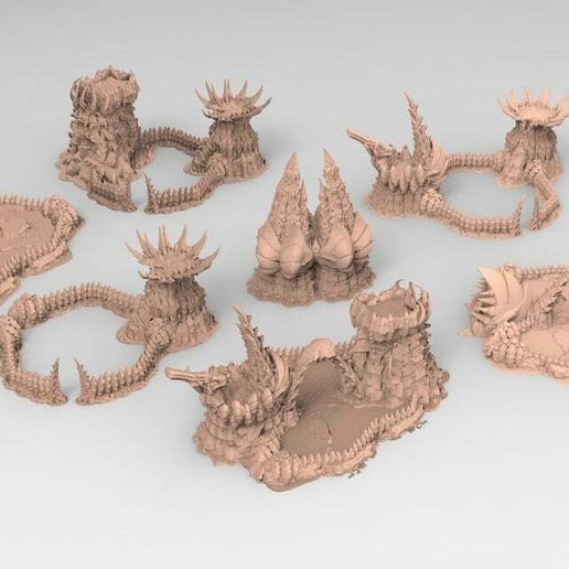 tyty tyran tyranid 40k starship trooper notable small terrain remix Part 11-14