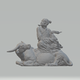 1.png Laozi riding a Cow 3D print model