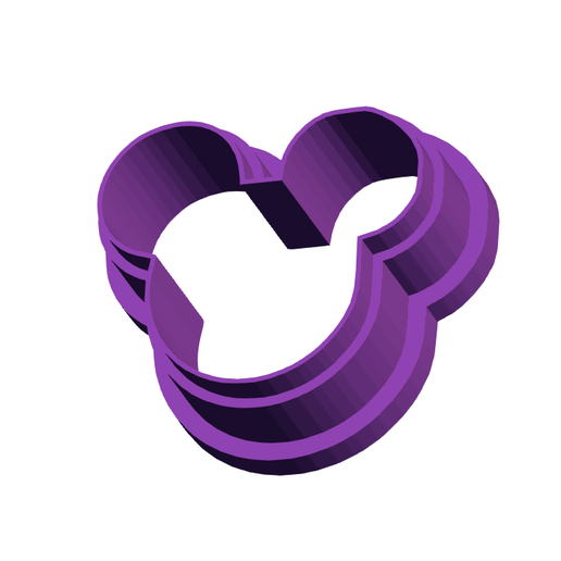 Cute Mickey Head Polymer Clay Cutter 3D model