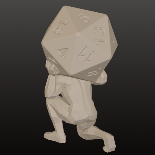 atlas-6-4.png Low-Poly D20 Atlas DnD Figure