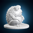 sapo-resmungo-no-nenfar-stl-3d-print-turntable-02-72deg.png Grumpy Frog on Lily Pad 3D Print Model