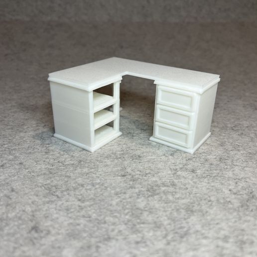 🖥️ Dollhouse corner computer desk miniature・ STL File for 3D printing・Cults