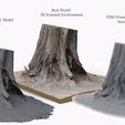 single_tree_stump_turntable_tree_fix_7.jpg STL-Datei 3D-gescannter Baumstumpf für Tabletop Scatter Terrain kostenlos・3D-Druckvorlage zum Herunterladen