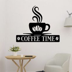 sample.jpg 3D file Coffee Time 2D Wall Decor・3D print design to download
