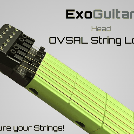 ExoGuitar - Head - Headless - OVSAL String Lock 3D model